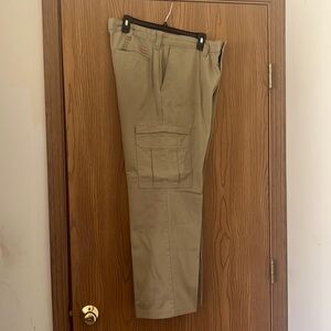 Khaki cargo work pants